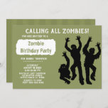 Zombie  Birthday Party -Other Occasion- Invitation<br><div class="desc">Calling all zombies for this cool birthday party.  Invite your friends to a zombie themed birthday party,  or just a zombie party. Silhouette of 3 zombies waving their hands.  Great invitation for the zombie lover in your life.</div>