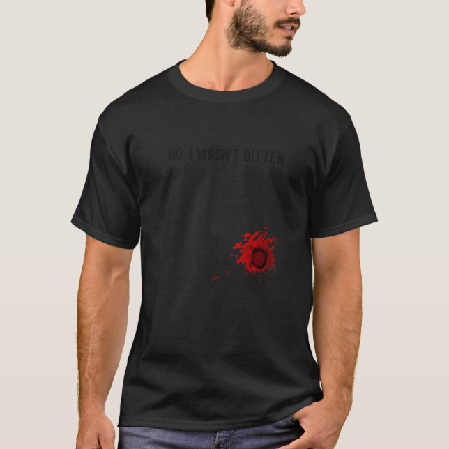 Zombie Bite Simple Halloween Zombie Costume T-Shirt (Front)