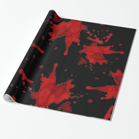 Zombie Blood Splatter Wrapping Paper