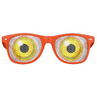 Zombie Bloodshot Yellow Bulging Eye Ball Retro Sunglasses