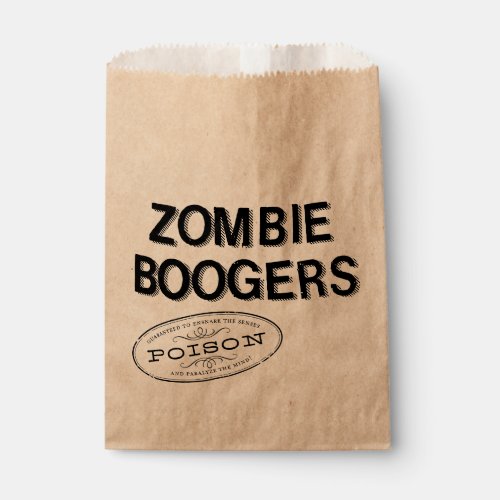 Zombie Boogers Trick or Treat Favor Bag