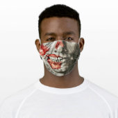 Zombie Bottom Face Adult Cloth Face Mask (Worn)