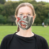 Zombie Bottom Face Adult Cloth Face Mask (Outside)