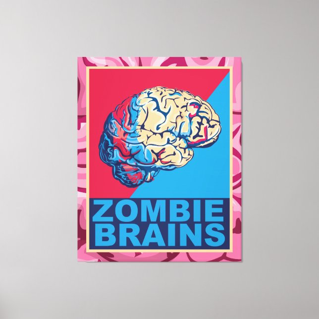 Zombie Brain Canvas Print (Front)