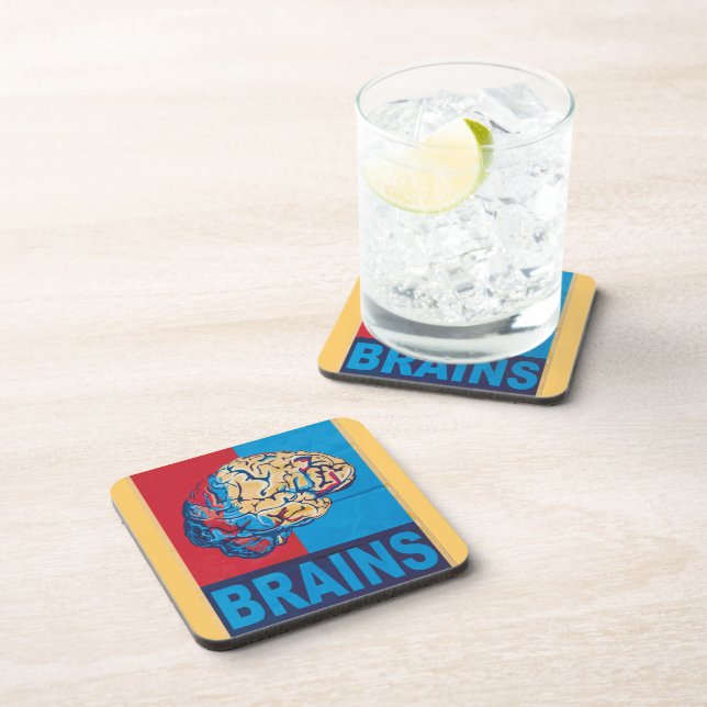 Zombie Brain Drink Coaster (Right Side)