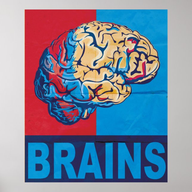 Zombie Brain Poster (Front)