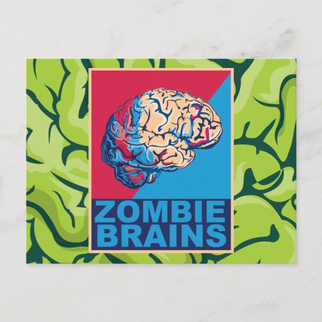 Zombie Brains Postcard (Front)