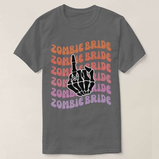 Zombie Bride Til Death Do Us Party Bachelorette Pa T-Shirt (Design Front)