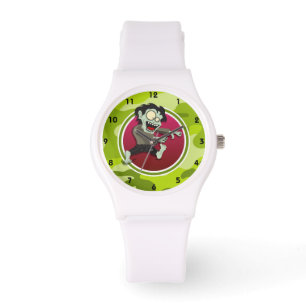 Zombie; bright green camo, camouflage watch