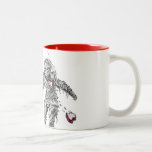 Zombie Broken Heart With Flower Two-tone Coffee Mug at Zazzle
