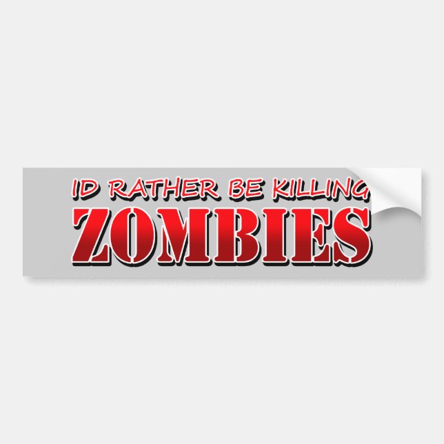 Zombie Bumper Sticker (Front)