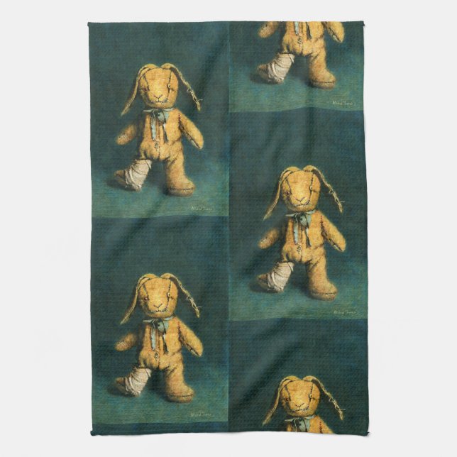 Zombie Bunny Tea Towel (Vertical)