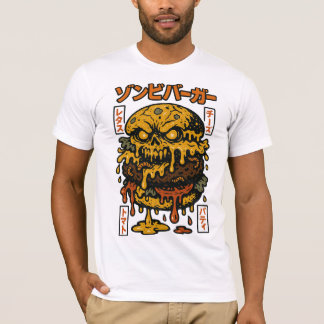 Zombie Burger Skull – Creepy Funny Horror Food Art T-Shirt