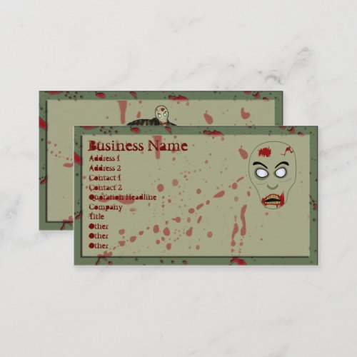 Zombie Business Cards v2