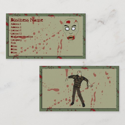 Customizable Zombie Business Cards v2