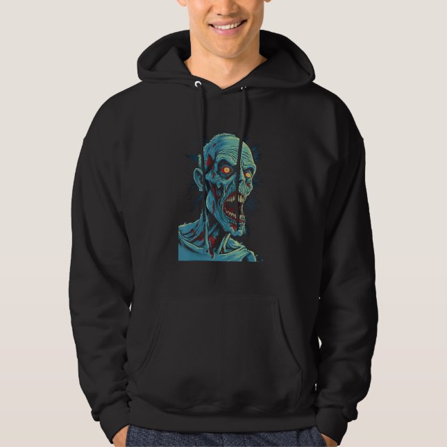 Zombie by Haunted Horror Halloween 6 Hoodie (Front)
