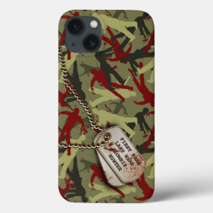 Zombie Camo w/ Dog Tags iPhone 13 Case