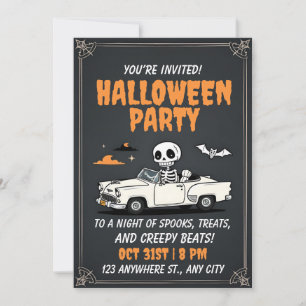 Zombie Car Halloween Party Invitation
