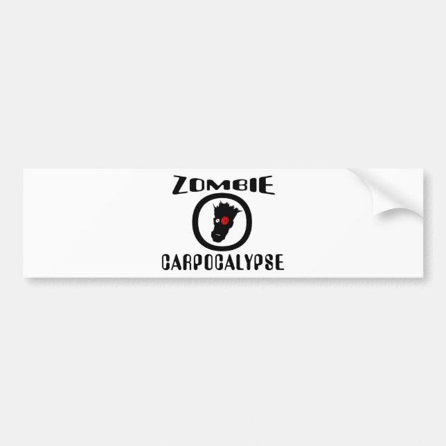 Zombie Carpocalypse Symbol Bumper Sticker (Front)