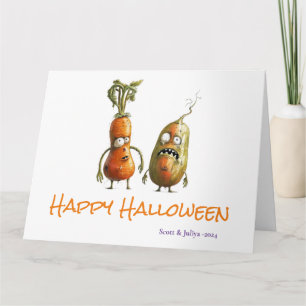 Zombie Carrot Halloween greeting Card
