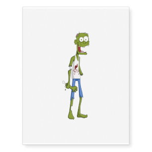 Zombie Cartoon Character Temporary Tattoos