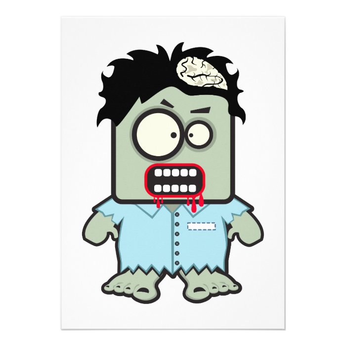 Zombie Cartoon Invitations