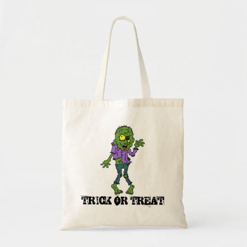 Zombie Cartoon Trick Or Treat Halloween Bag
