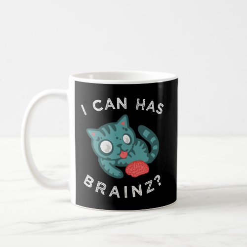 Zombie Cat Brain Kitten Coffee Mug