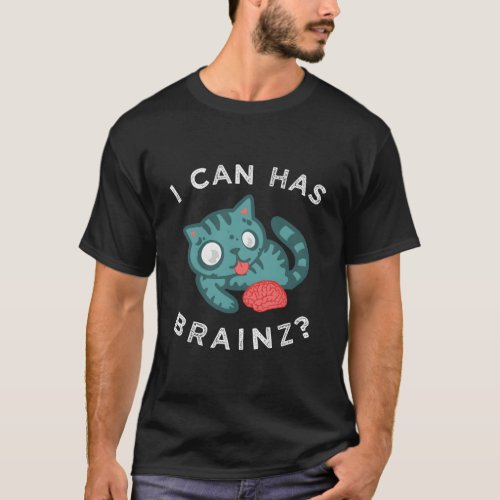Zombie Cat Brain Kitten T_Shirt
