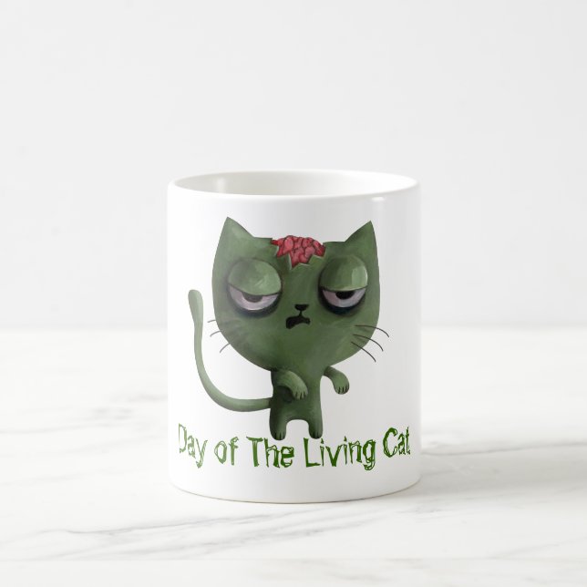 Zombie Cat Coffee Mug (Center)