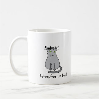 Zombie Cat Gray Coffee Mug