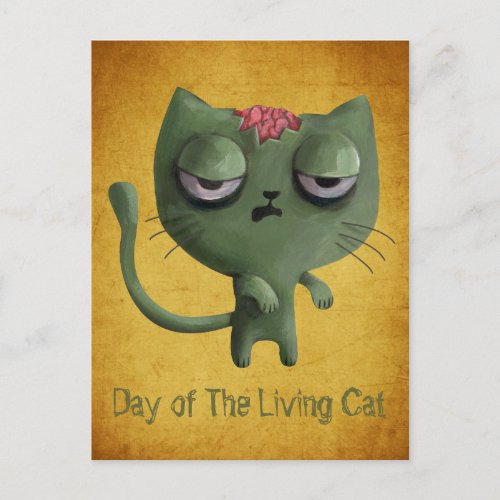 Zombie Cat Postcard