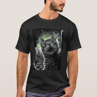 Zombie Cat Selfie Funny Scary Halloween Cemetery G T-Shirt