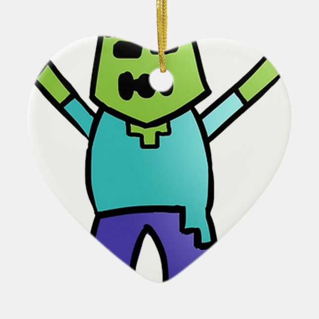 Zombie Ceramic Ornament (Front)