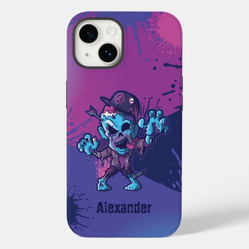 Zombie Character Cartoon Splats iPhone case