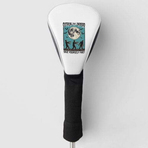 Zombie Chase Shirt Vintage Undead Escape Graphic_1 Golf Head Cover