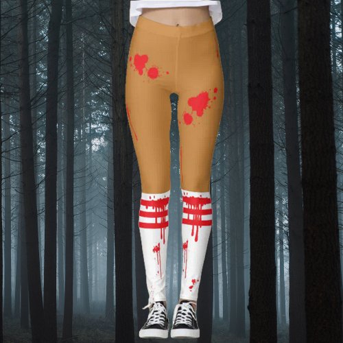 Zombie Cheerleader Blood Splattered Leggings