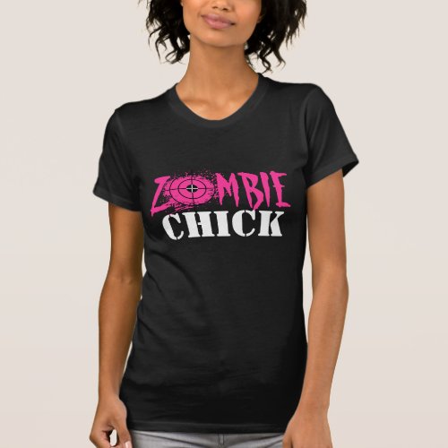 Zombie chick tee shirt for women and girls