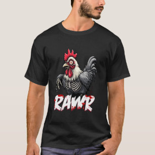 Zombie Chicken, Creepy Dystopian Undead Rooster T-Shirt