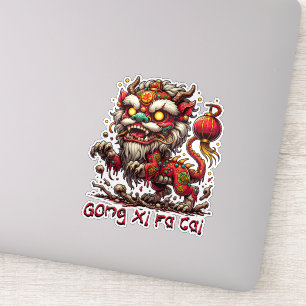 Zombie Chinese New Year Lion Sticker