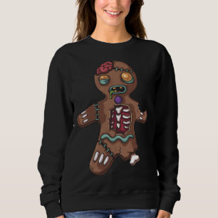 Zombie Christmas Gingerbread Man Funny X-Mas Holid Sweatshirt