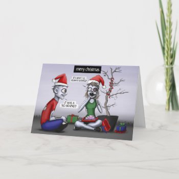 Zombie Christmas Holiday Card by CloudCatDesigns at Zazzle