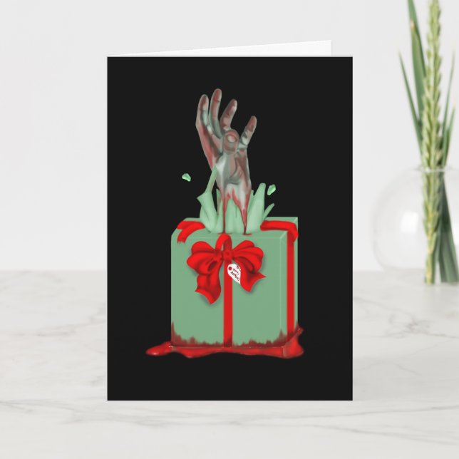 zombie christmas holiday card (Front)