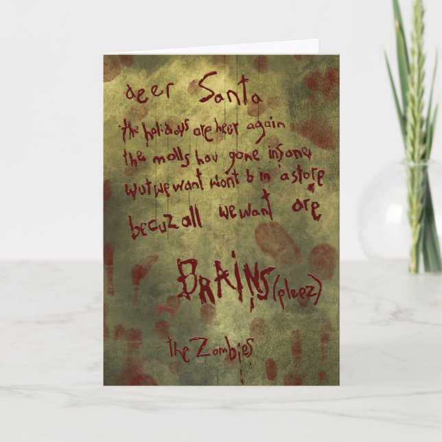zombie christmas holiday card (Front)