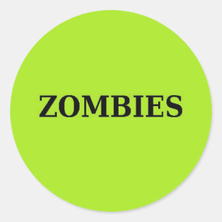 Zombie Classic Round Sticker