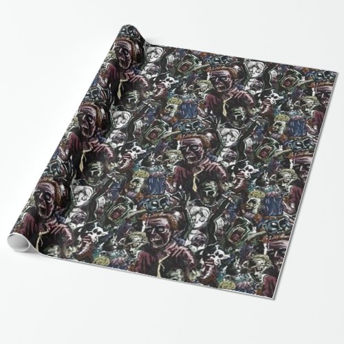 Zombie Cluster Wrapping Paper