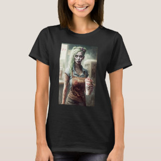 Zombie Coffee Barista Zombies In Everyday Life S T-Shirt