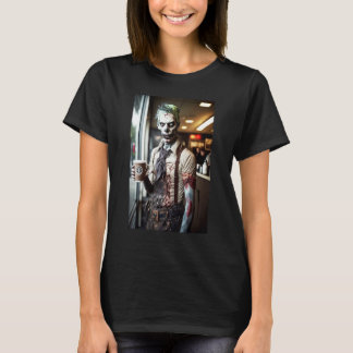 Zombie Coffee Barista   Zombies In Everyday Life S T-Shirt