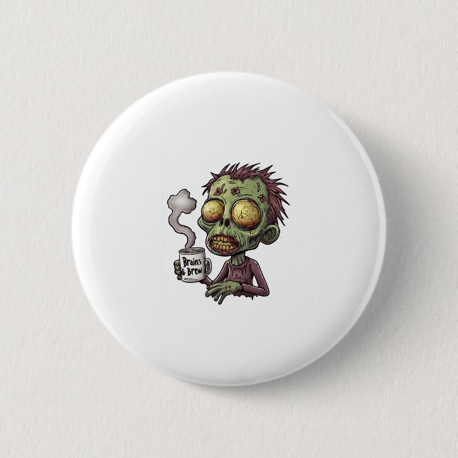  Zombie Coffee Time Button (Front)