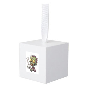 Zombie Coffee Time Cube Ornament